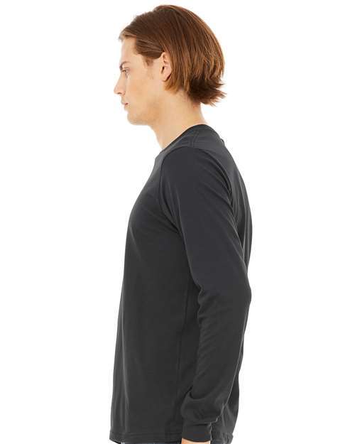 BELLA + CANVAS Unisex Jersey Long Sleeve Tee - 3501 Dark Grey