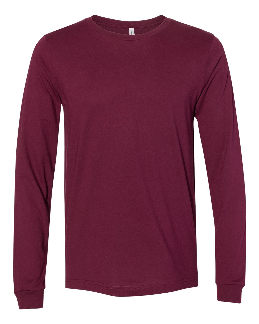 BELLA + CANVAS Unisex Jersey Long Sleeve Tee - 3501 Maroon
