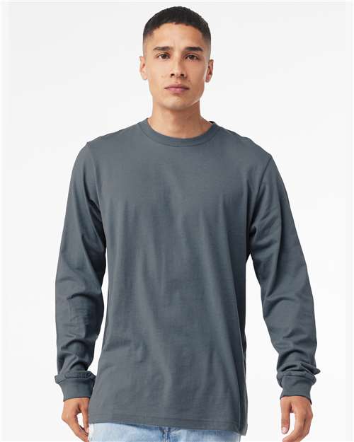 BELLA + CANVAS Unisex Jersey Long Sleeve Tee - 3501 Steel Blue