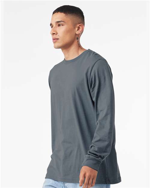 BELLA + CANVAS Unisex Jersey Long Sleeve Tee - 3501 Steel Blue