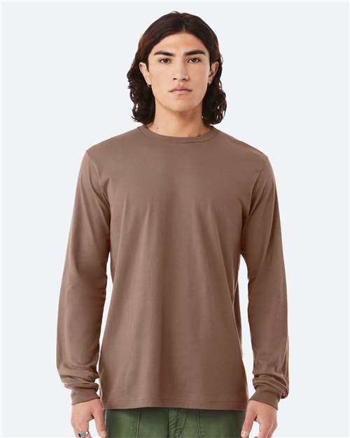 BELLA + CANVAS Unisex Jersey Long Sleeve Tee - 3501 Vintage Brown