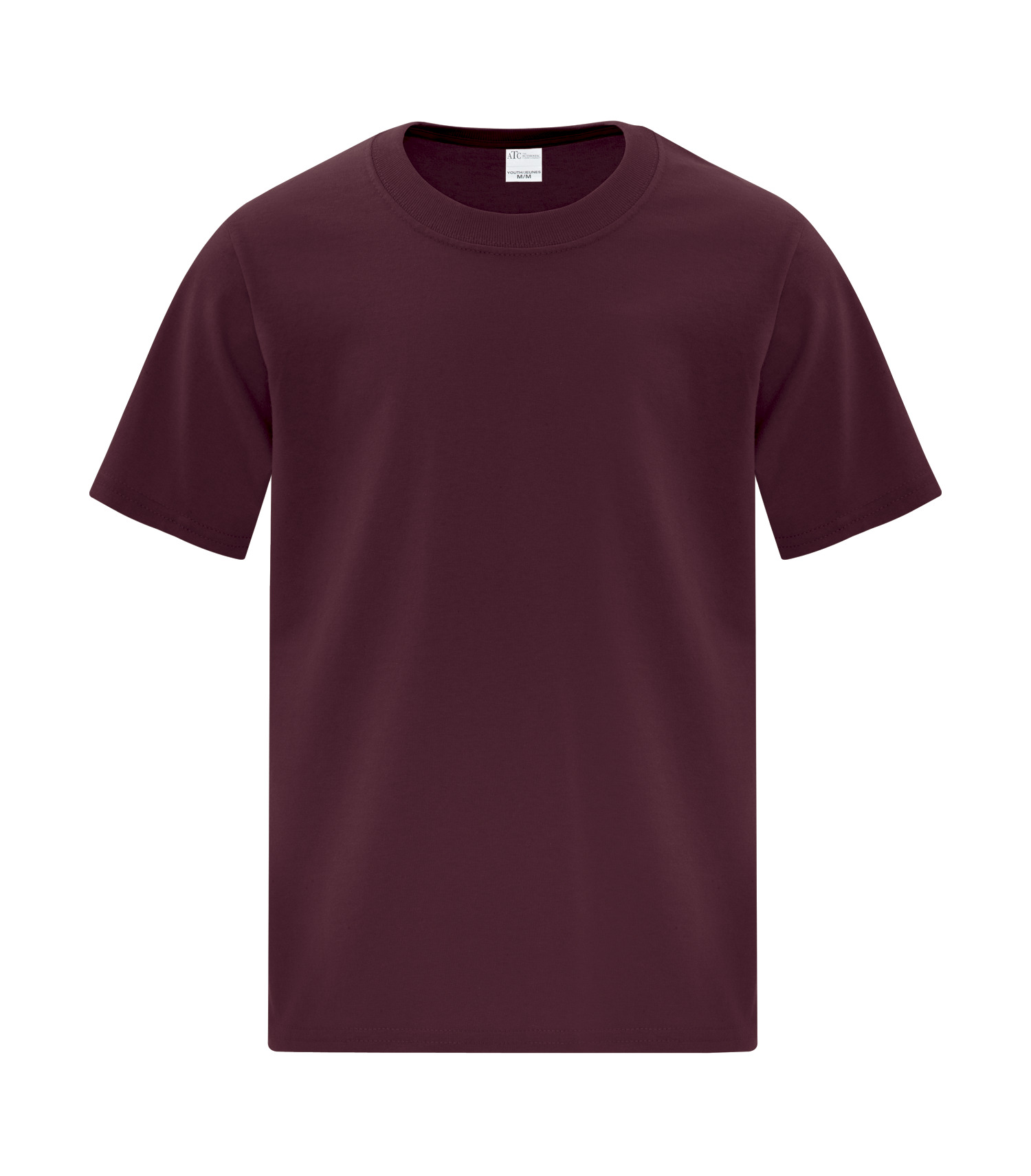 ATCᴹᶜ Everyday Collectionᴹᴰ ATCᴹᶜ T-SHIRT EVERYDAY À COUTURES LATÉRALES POUR JEUNES - ATCS1000Y Maroon