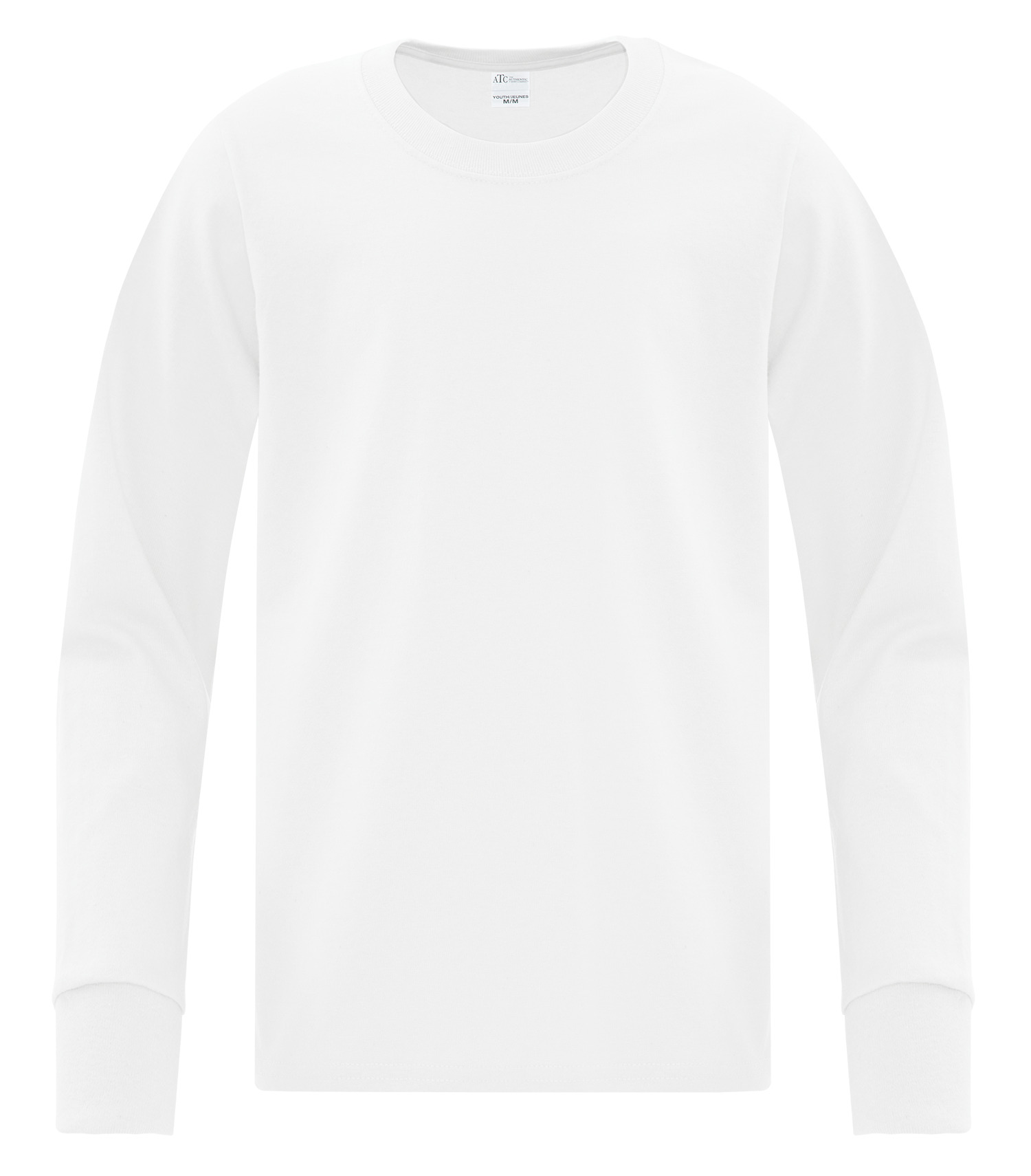 ATCᴹᶜ Everyday Collectionᴹᴰ ATCᴹᶜ T-SHIRT EVERYDAY À MANCHES LONGUES ET À COUTURES LATÉRALES POUR JEUNES - ATCS1015Y White
