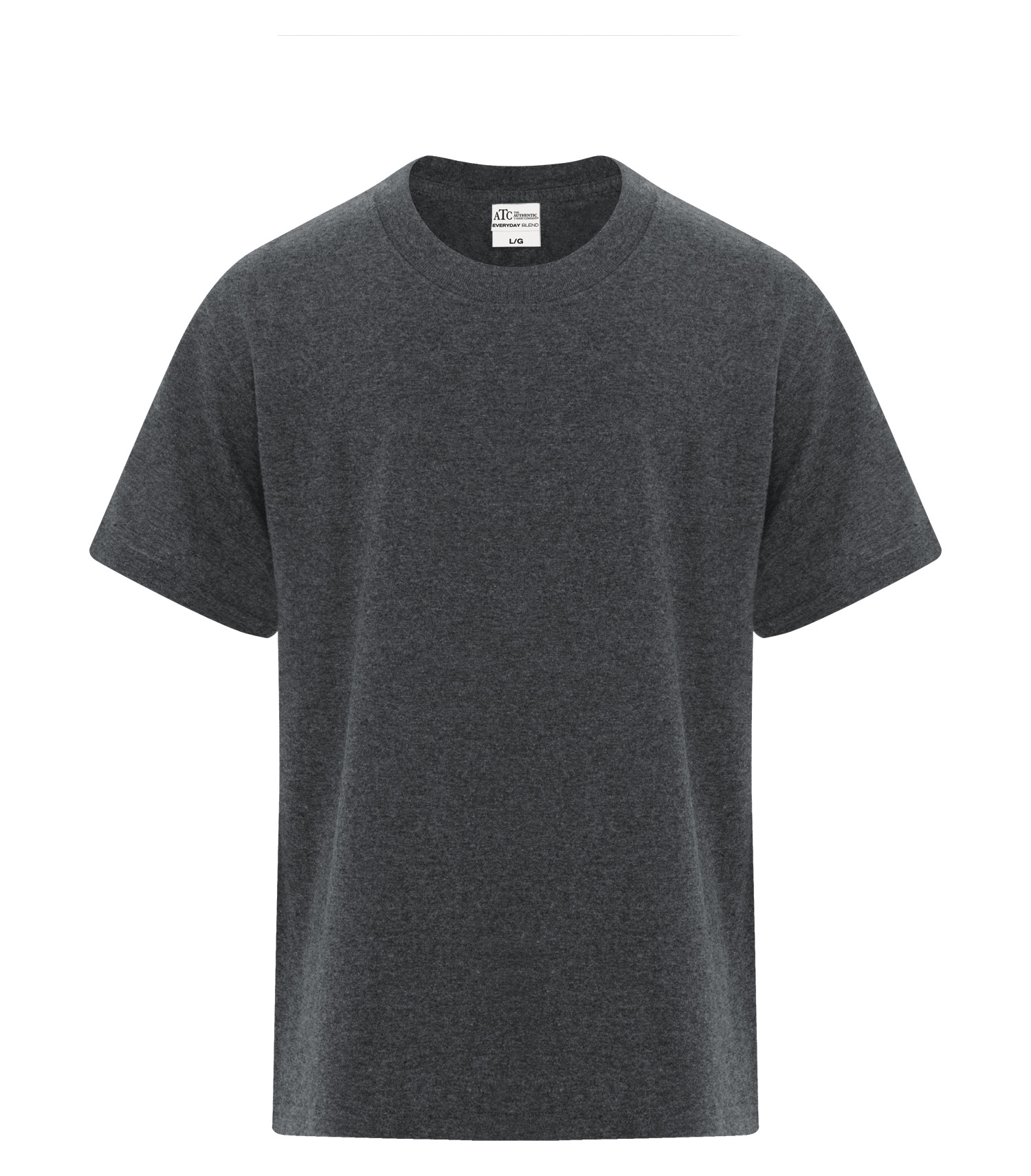 ATCᴹᶜ Everyday Collectionᴹᴰ ATCᴹᶜ T-SHIRT EVERYDAY BLEND À COUTURES LATÉRALES POUR JEUNES - ATCS5050Y Dark Grey Heather