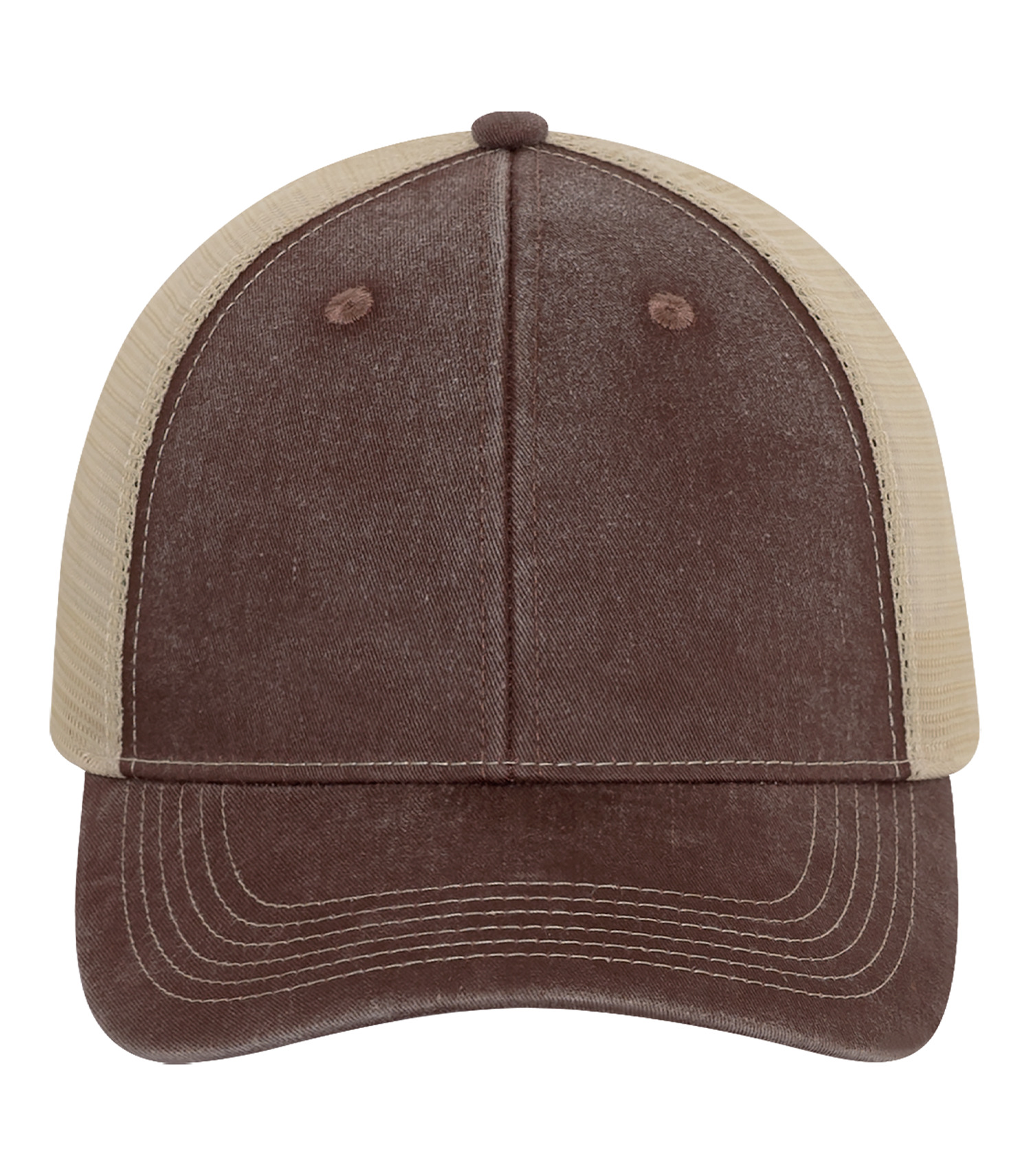 ATCᴹᶜ ATCᴹᶜ CASQUETTE TRUCKER TEINTE AU PIGMENT - C1322 Caramel-Crème