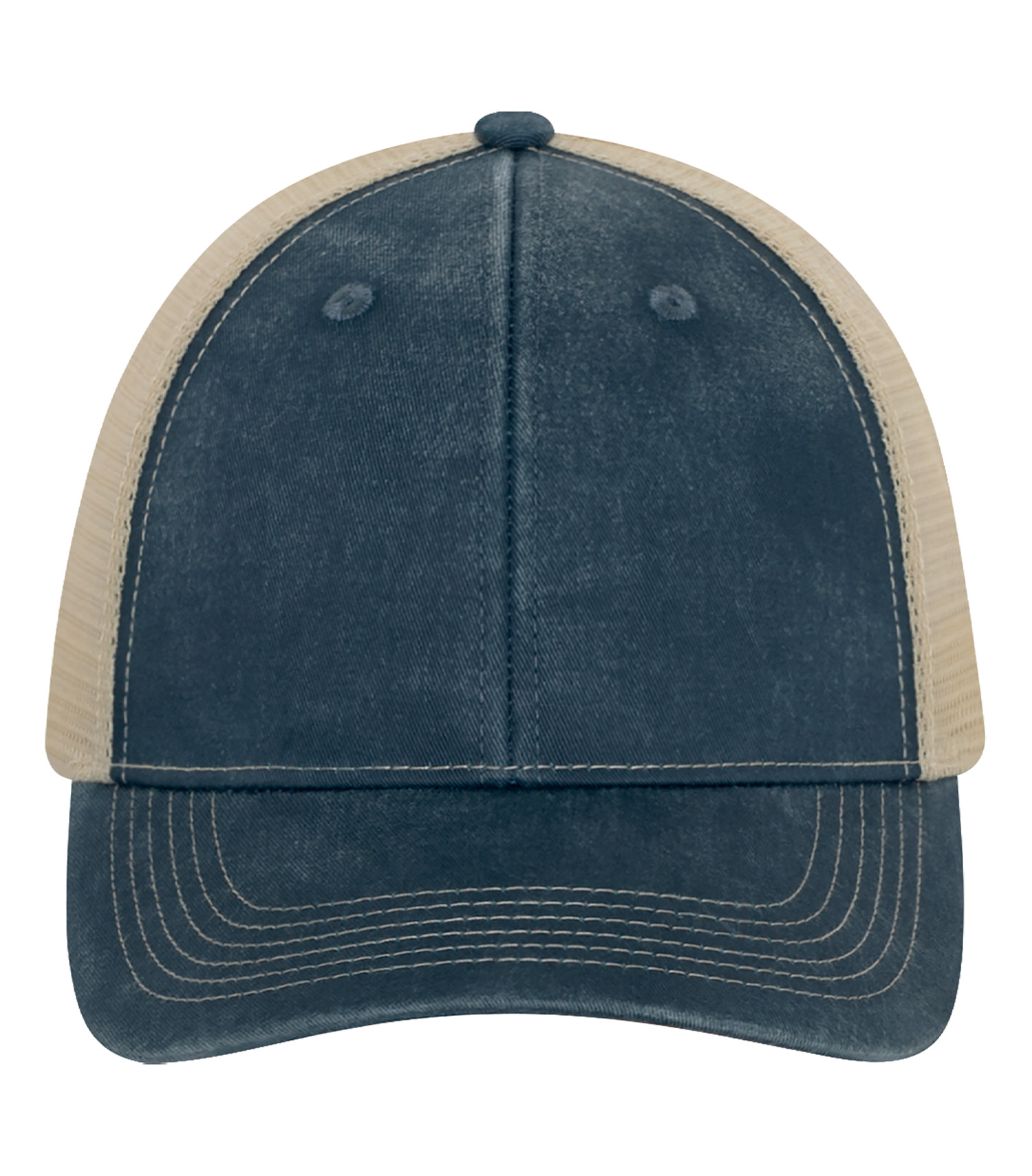 ATCᴹᶜ ATCᴹᶜ CASQUETTE TRUCKER TEINTE AU PIGMENT - C1322 Navy-Crème