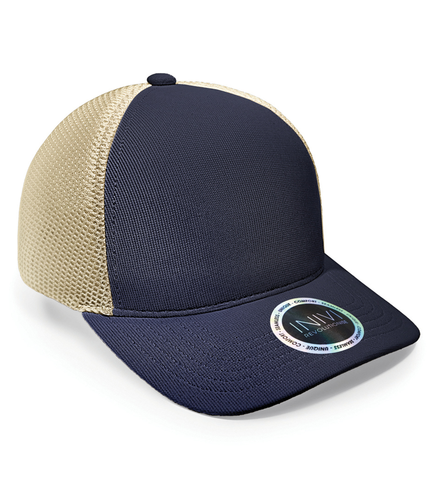 INIVI INIVI CASQUETTE CAMIONNEUR DIXQUATRE À 2 PANNEAUX - IV162 Navy-Dark Sand