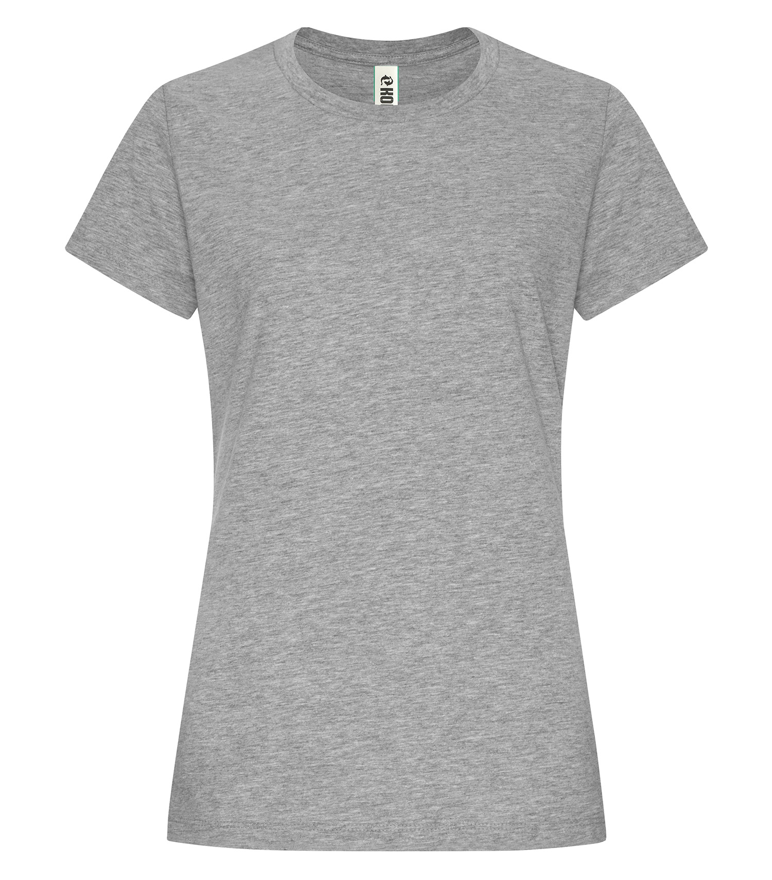 KOIᴹᴰ KOIᴹᴰ T-SHIRT COTON FILÉ ELEMENT POUR FEMMES - KOI8070L Grey Heather*
