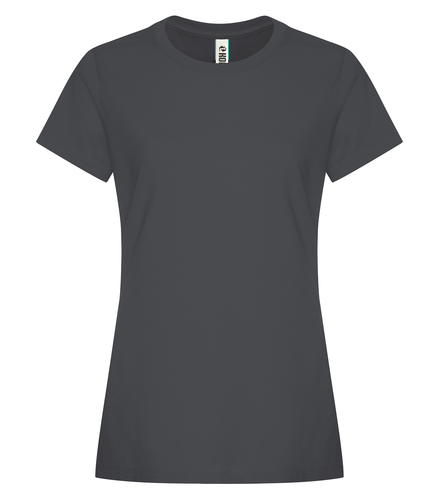 KOIᴹᴰ KOIᴹᴰ T-SHIRT COTON FILÉ ELEMENT POUR FEMMES - KOI8070L Storm Grey