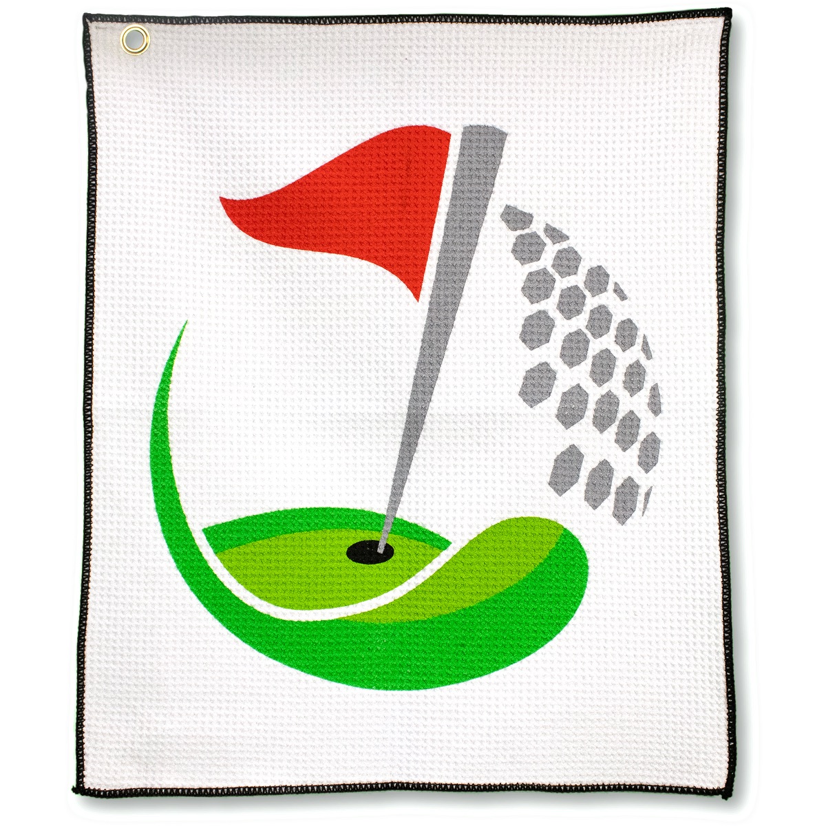 Microfiber Waffle Golf Towel - MW18CGSL white