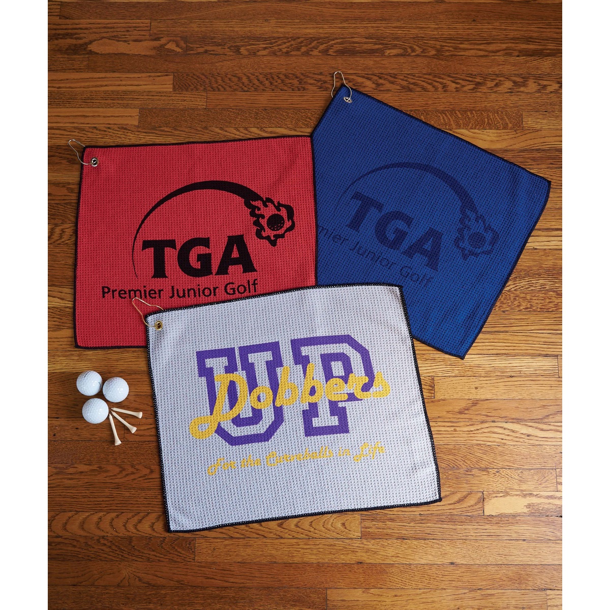 Microfiber Waffle Golf Towel - MW18CGSL White