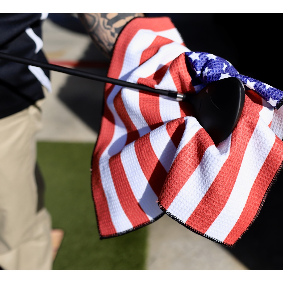 Microfiber Waffle Golf Towel - MW18CGSL White