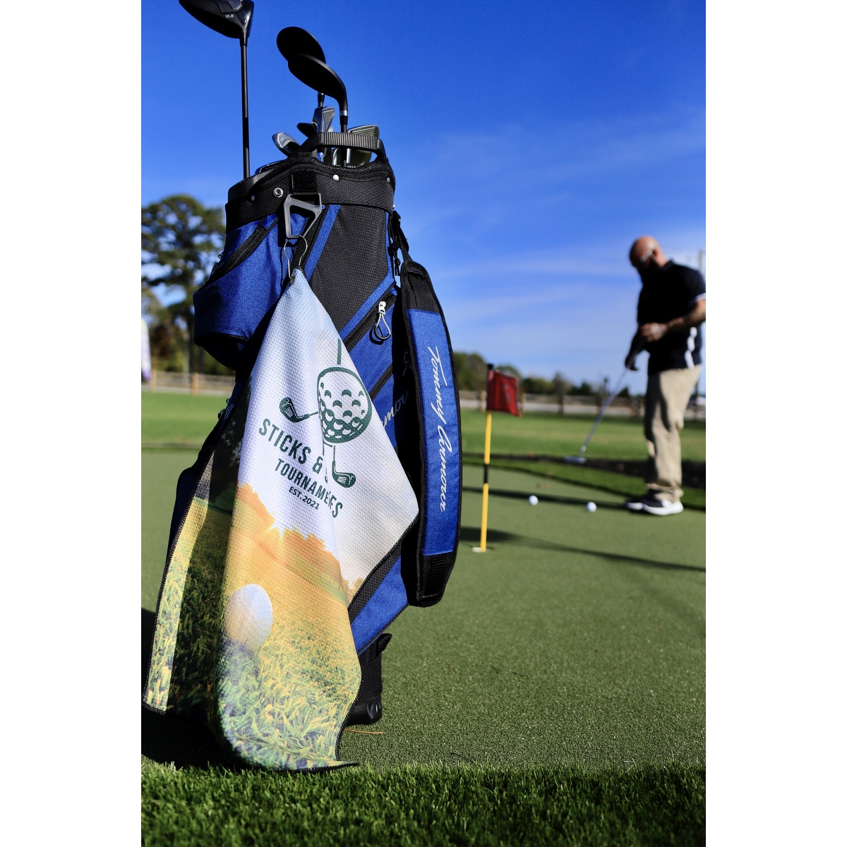 Microfiber Waffle Golf Towel - MW18CGSL White