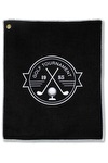 Microfiber Waffle Golf Towel - MW18CGSL black