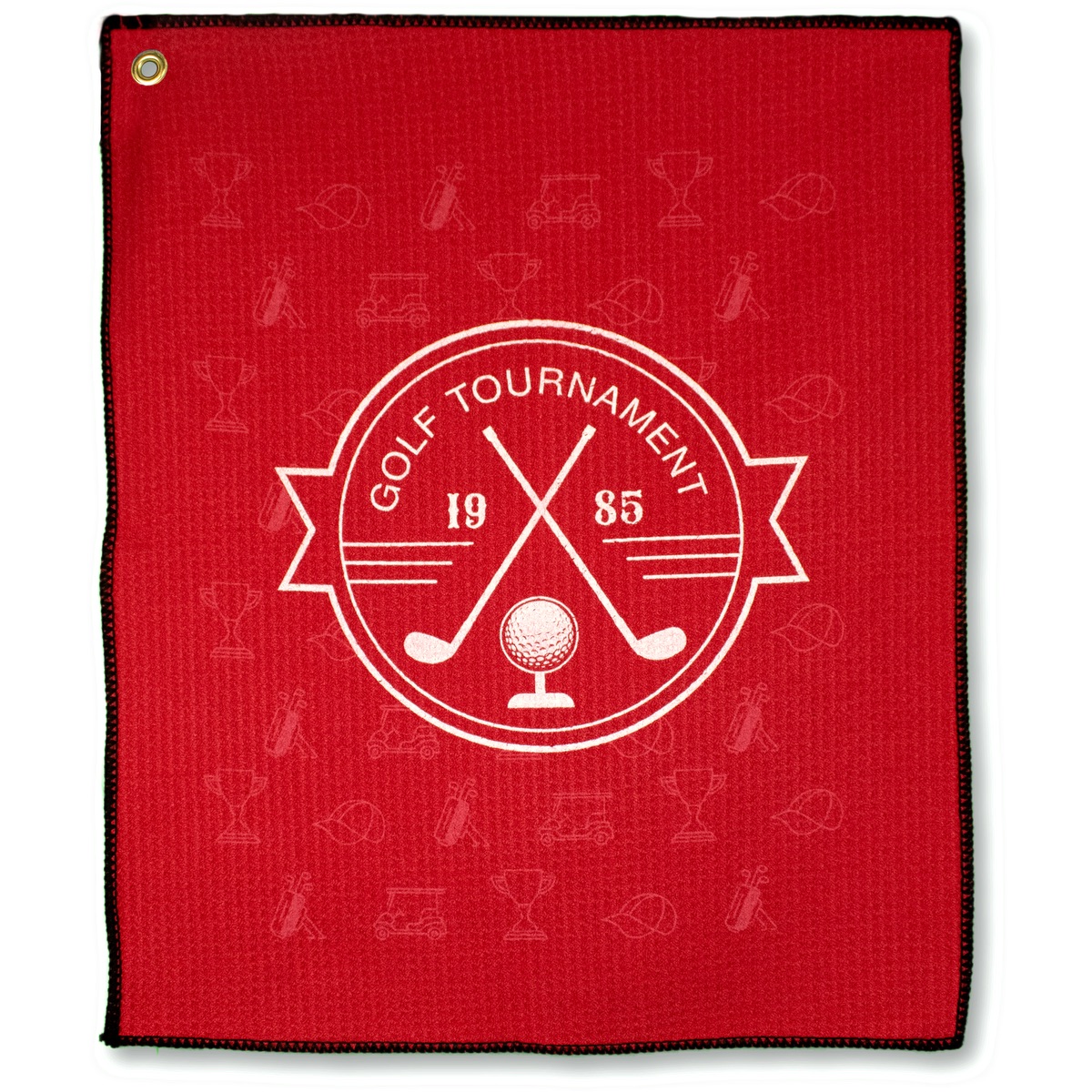 Microfiber Waffle Golf Towel - MW18CGSL red