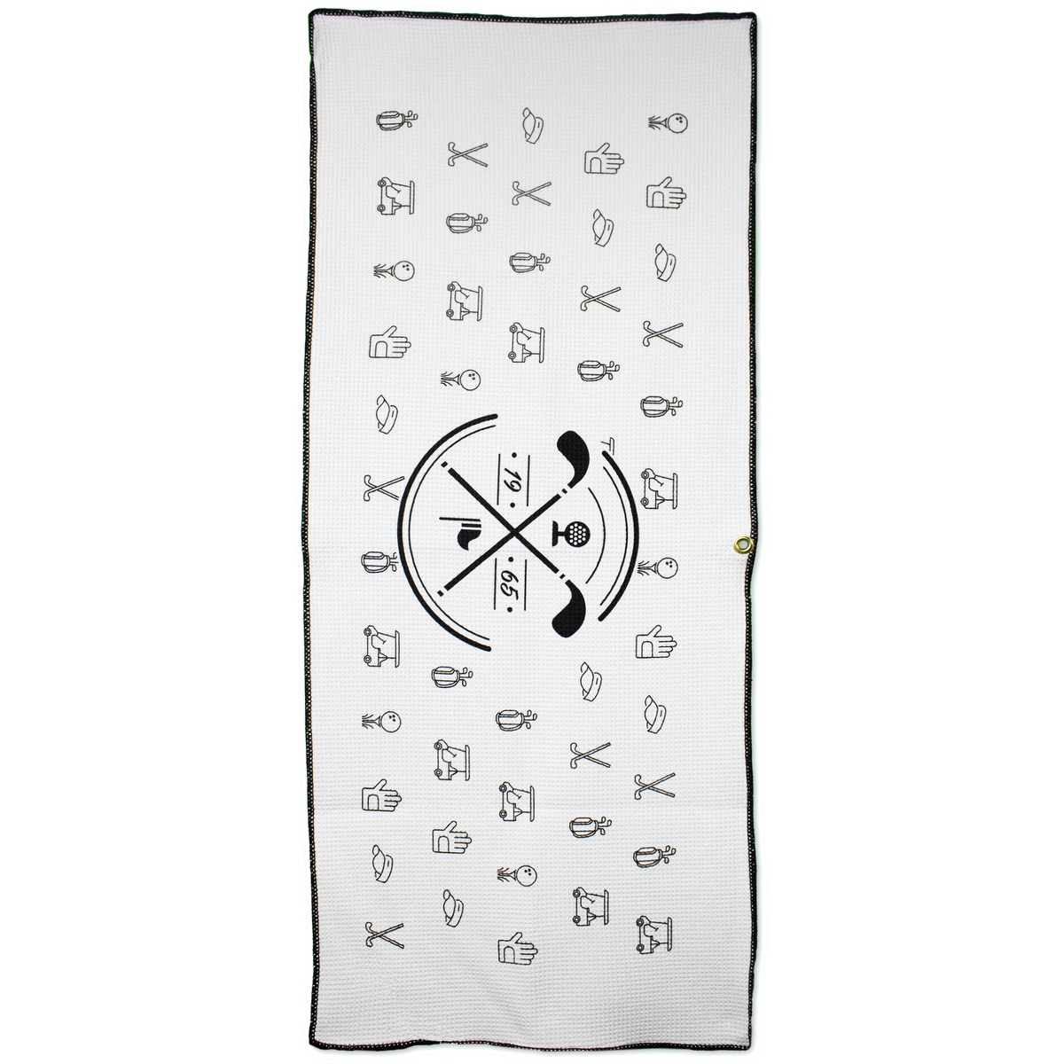Microfiber Waffle Golf Towel - MW40CGSL white
