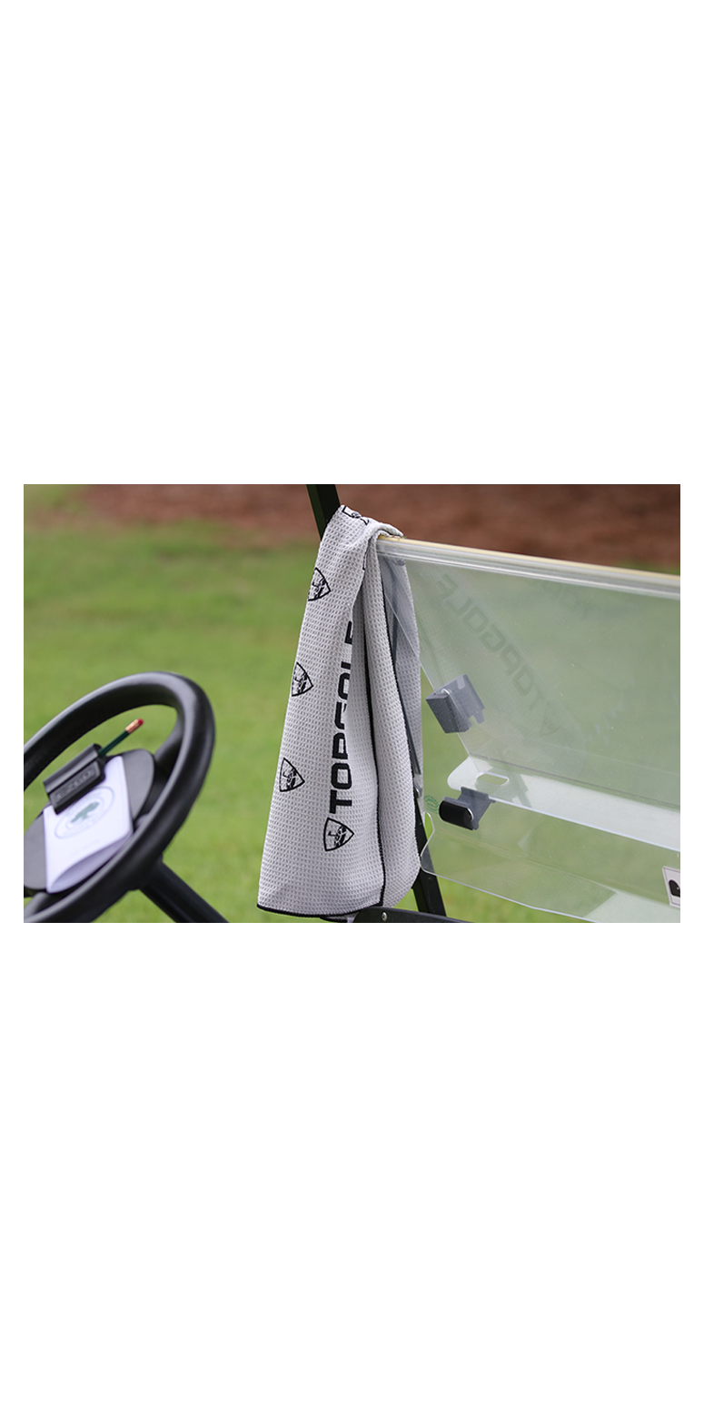 Microfiber Waffle Golf Towel - MW40CGSL Black
