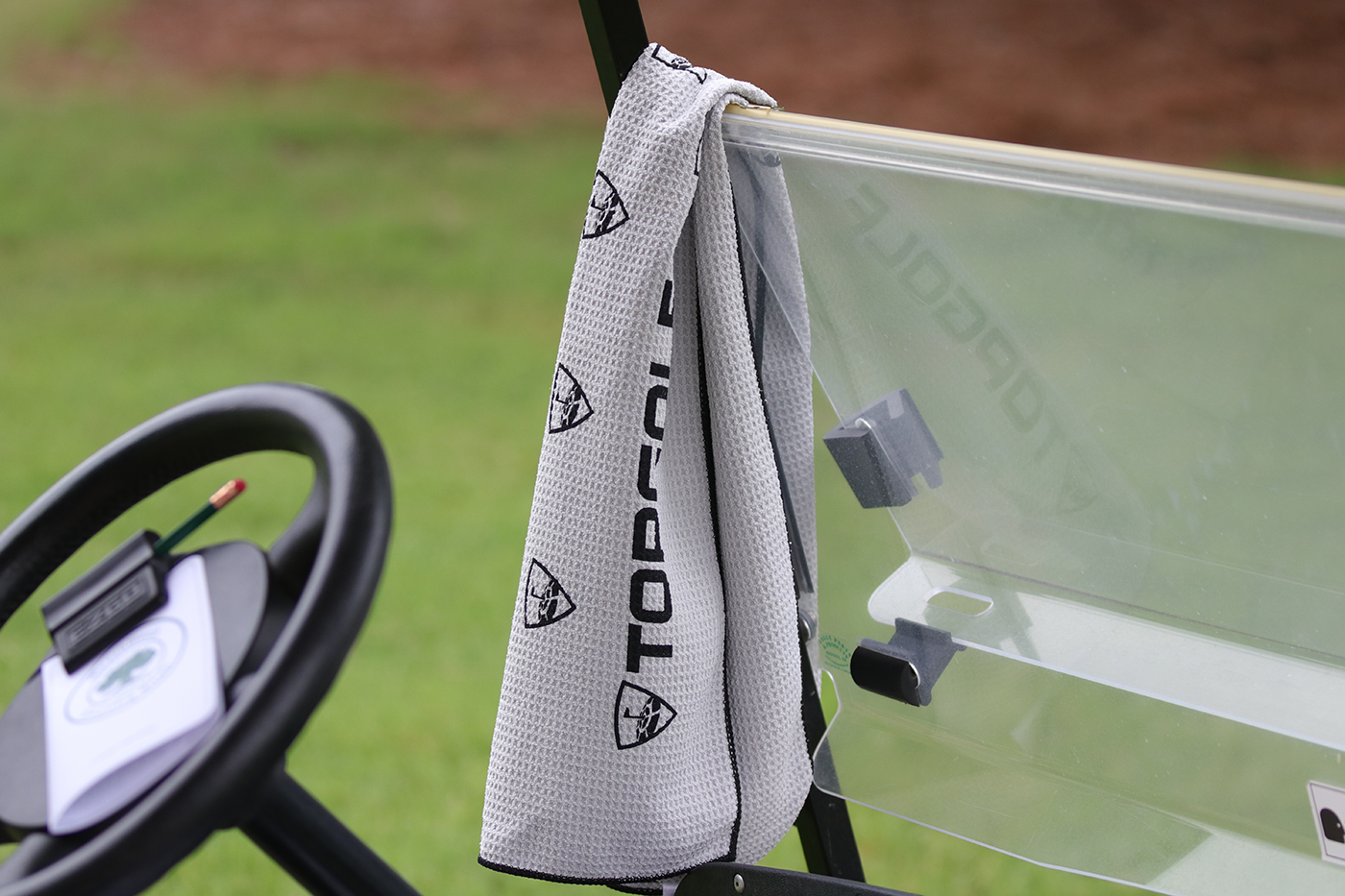 Microfiber Waffle Golf Towel - MW40CGSL Black