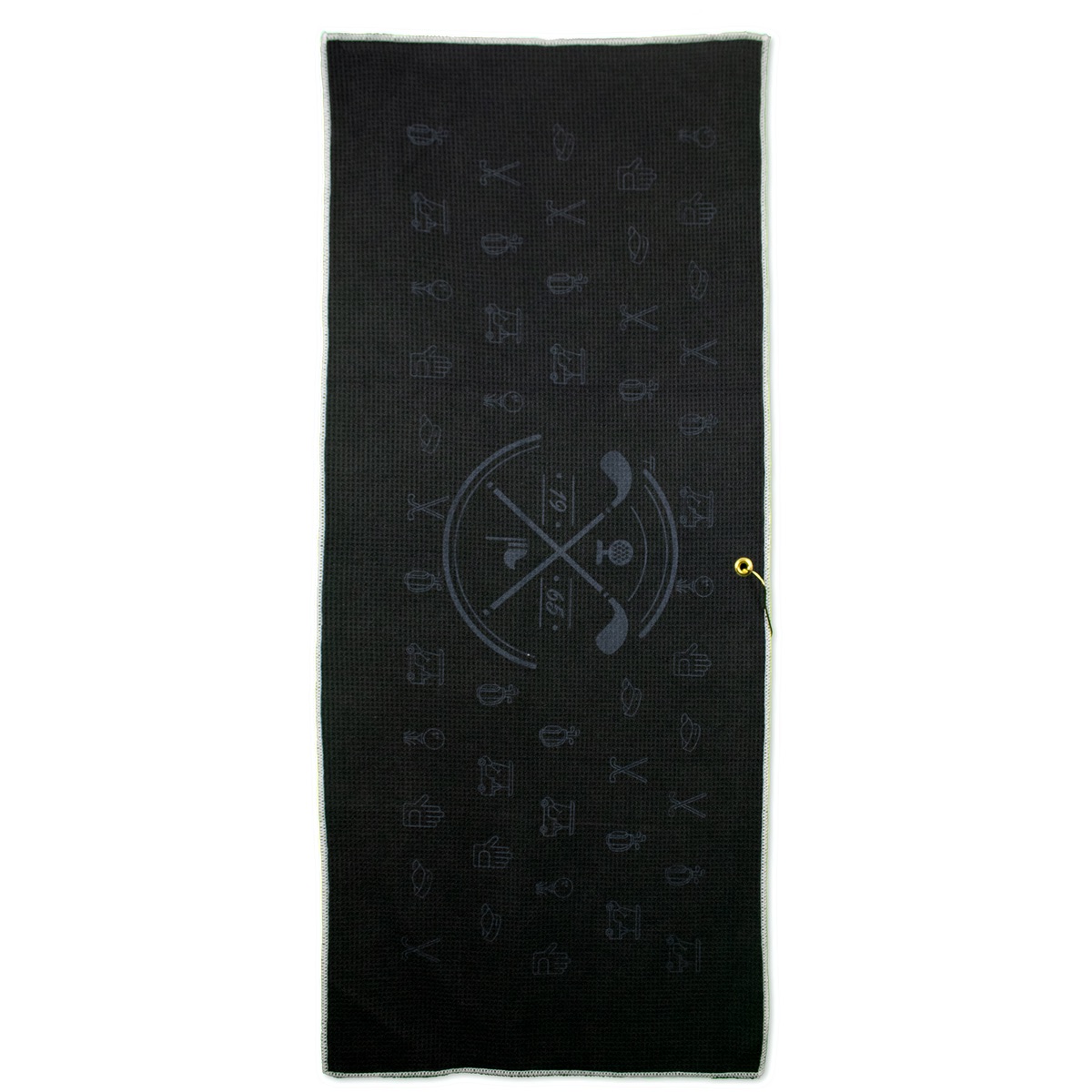 Microfiber Waffle Golf Towel - MW40CGSL black