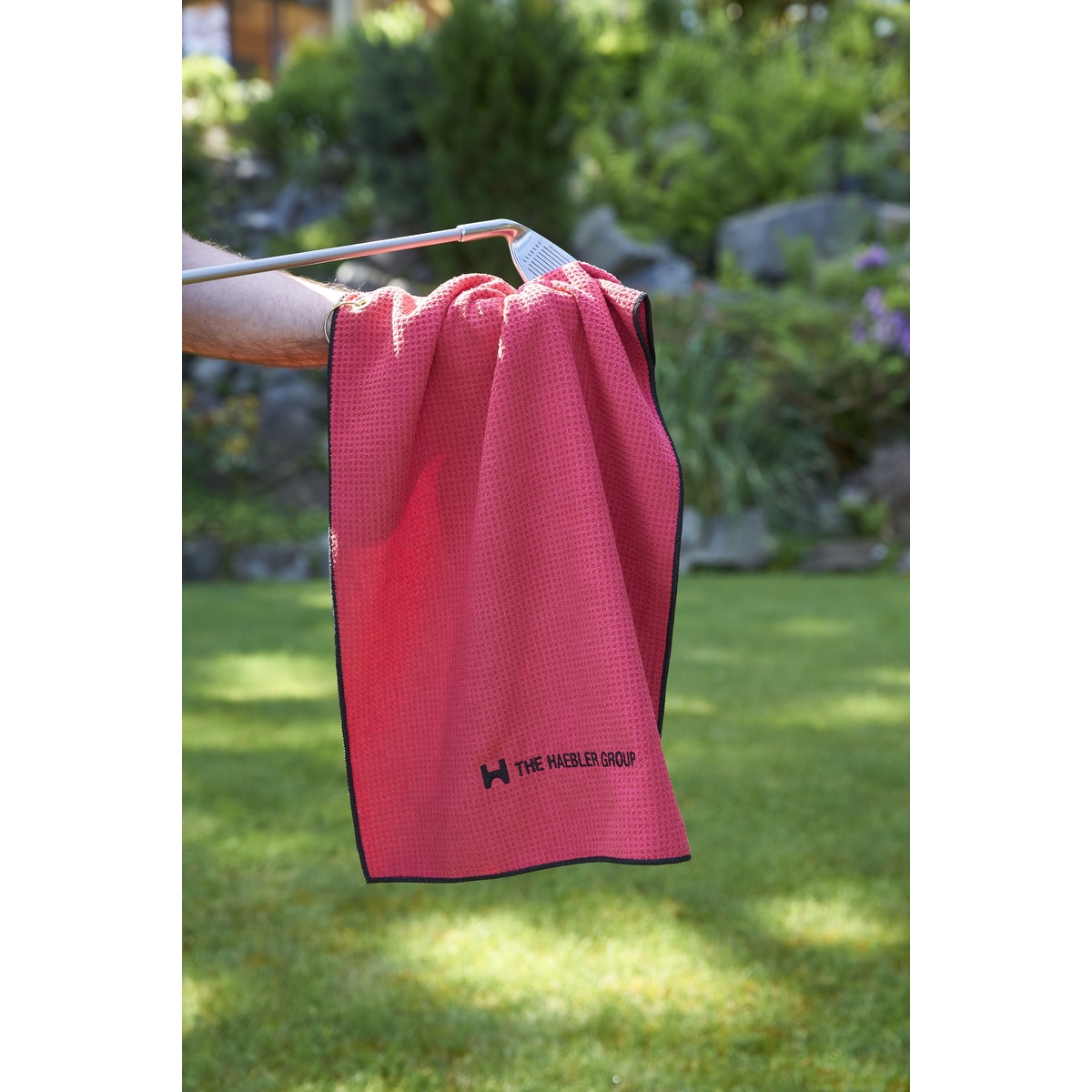 Microfiber Waffle Golf Towel - MW40CGSL Black