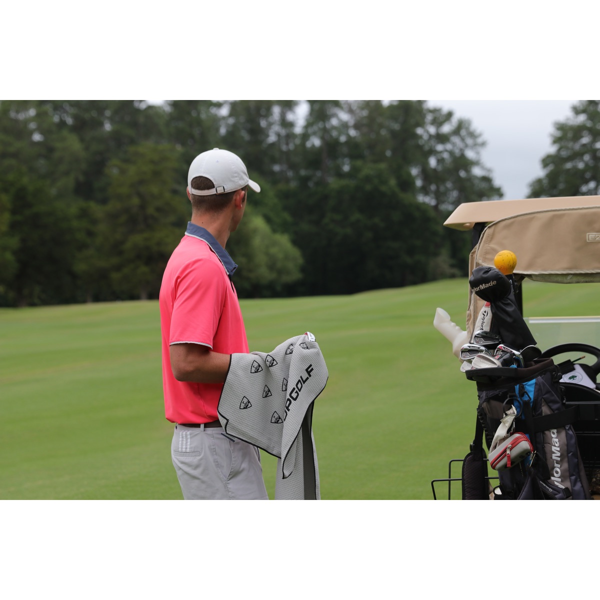 Microfiber Waffle Golf Towel - MW40CGSL Black