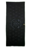 Microfiber Waffle Golf Towel - MW40CGSL black