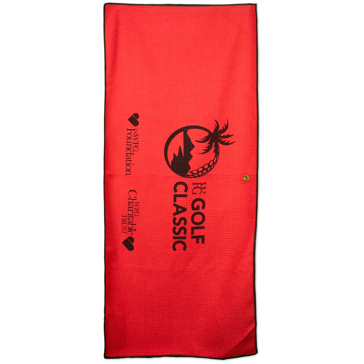 Microfiber Waffle Golf Towel - MW40CGSL red