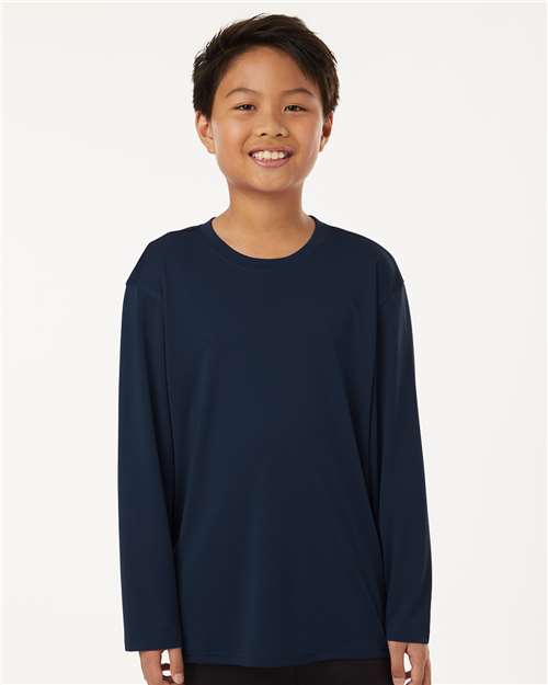 AllPro Youth Pro-Lock Performance Long Sleeve T-Shirt - 48400Y Navy
