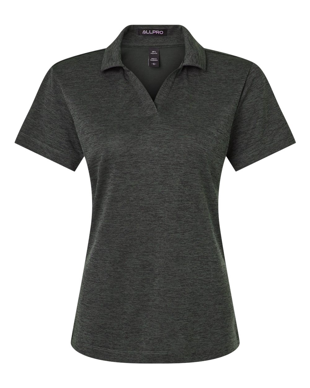 AllPro Women's Pro-Lock Performance Mélange Polo - 4HM00L Black Melange