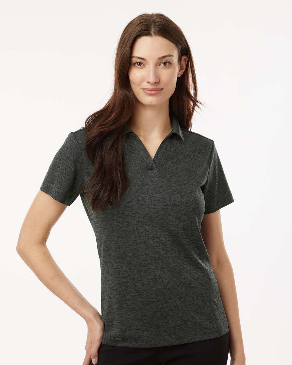 AllPro Women's Pro-Lock Performance Mélange Polo - 4HM00L Black Melange