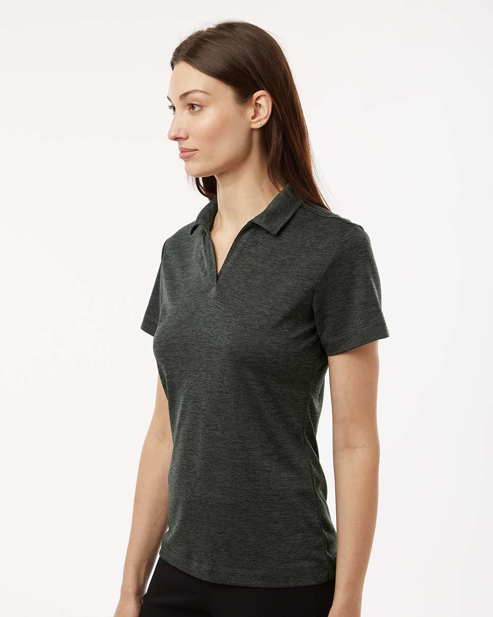 AllPro Women's Pro-Lock Performance Mélange Polo - 4HM00L Black Melange
