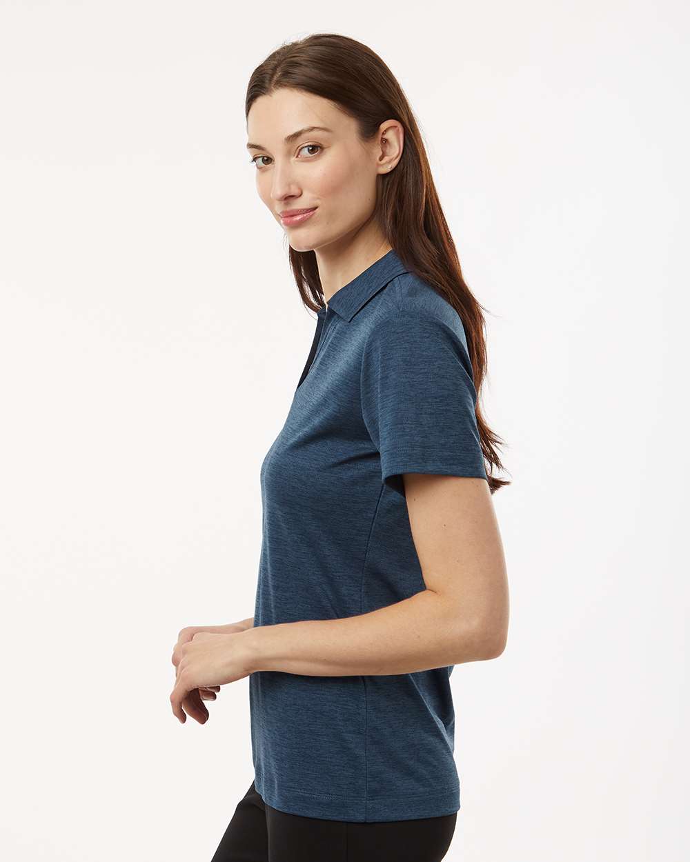 AllPro Women's Pro-Lock Performance Mélange Polo - 4HM00L Navy Melange
