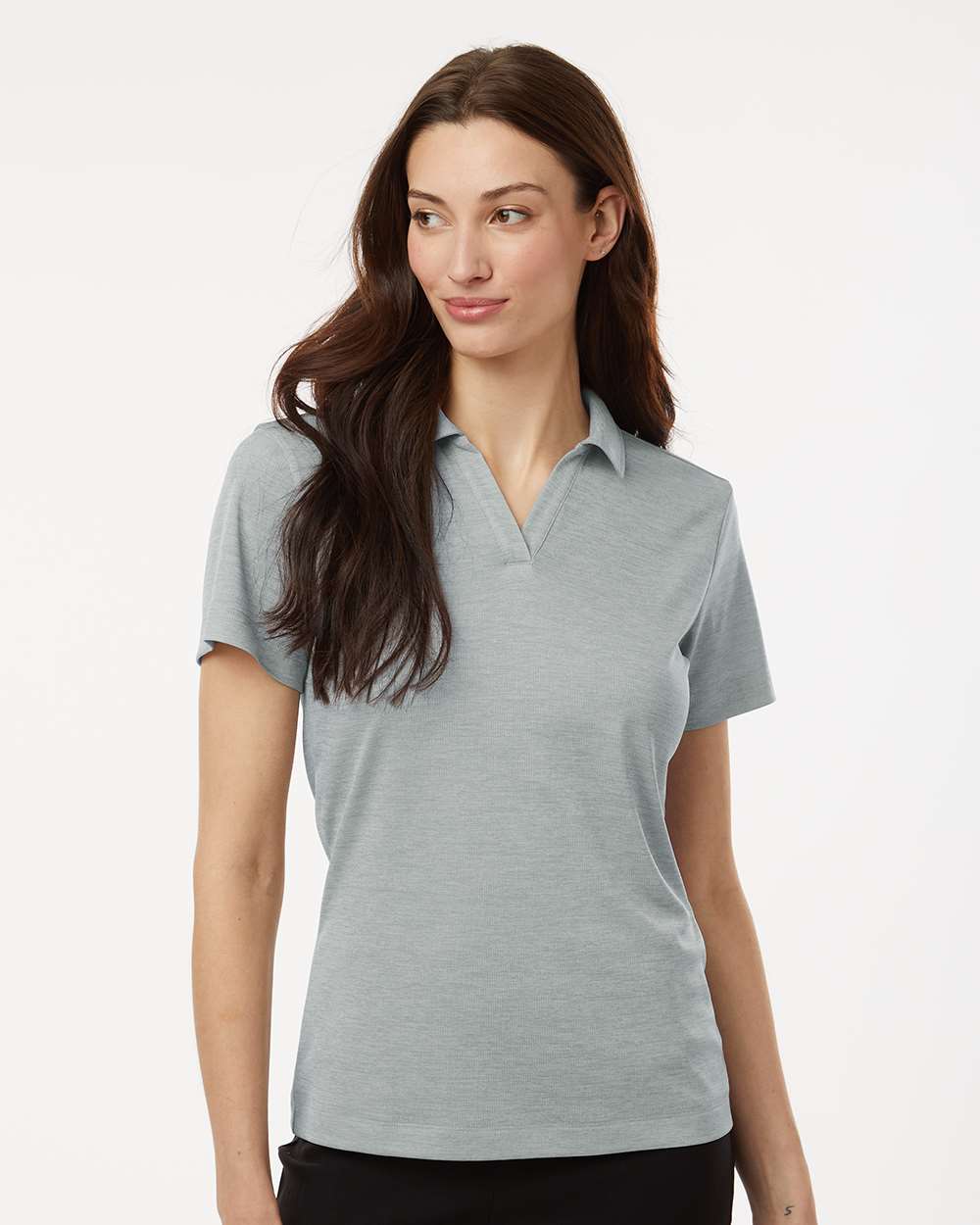 AllPro Women's Pro-Lock Performance Mélange Polo - 4HM00L Silver Melange
