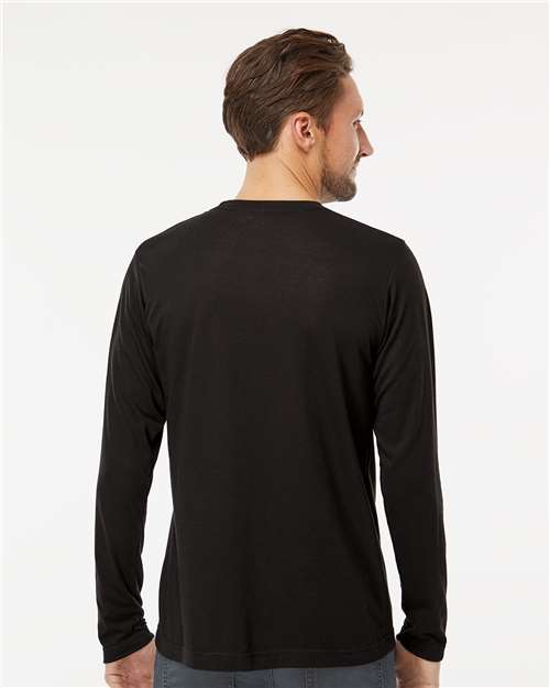 M&O Poly-Blend Long Sleeve T-Shirt - 3520 - 3520M Black