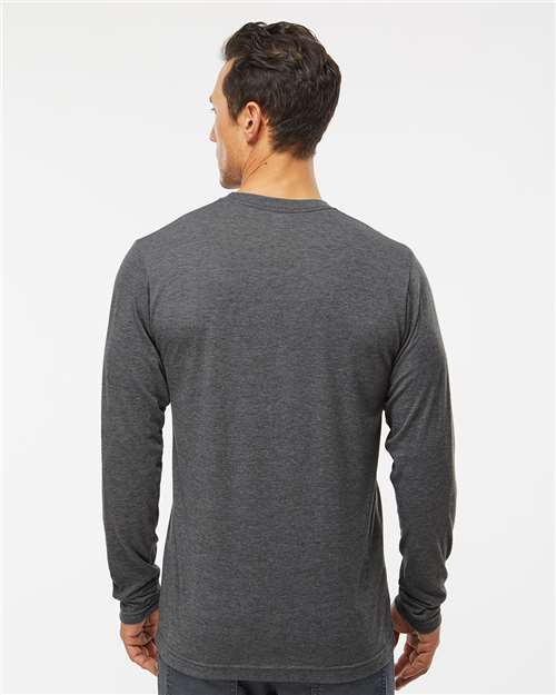 M&O Poly-Blend Long Sleeve T-Shirt - 3520 - 3520M Heather Charcoal
