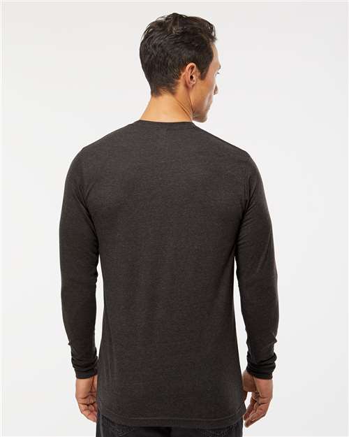 M&O Poly-Blend Long Sleeve T-Shirt - 3520 - 3520M Heather Graphite