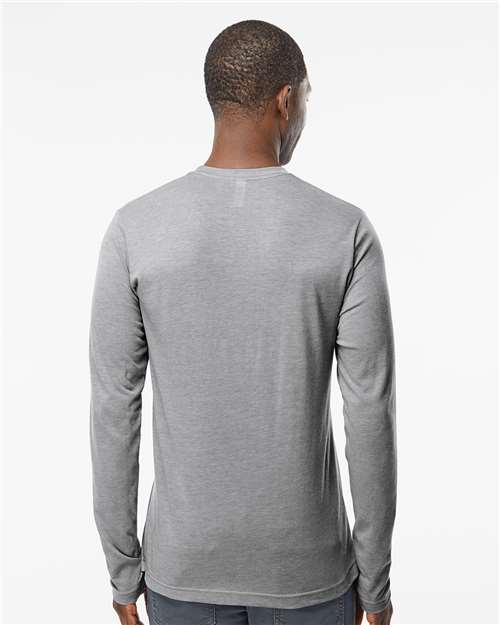 M&O Poly-Blend Long Sleeve T-Shirt - 3520 - 3520M Heather Grey