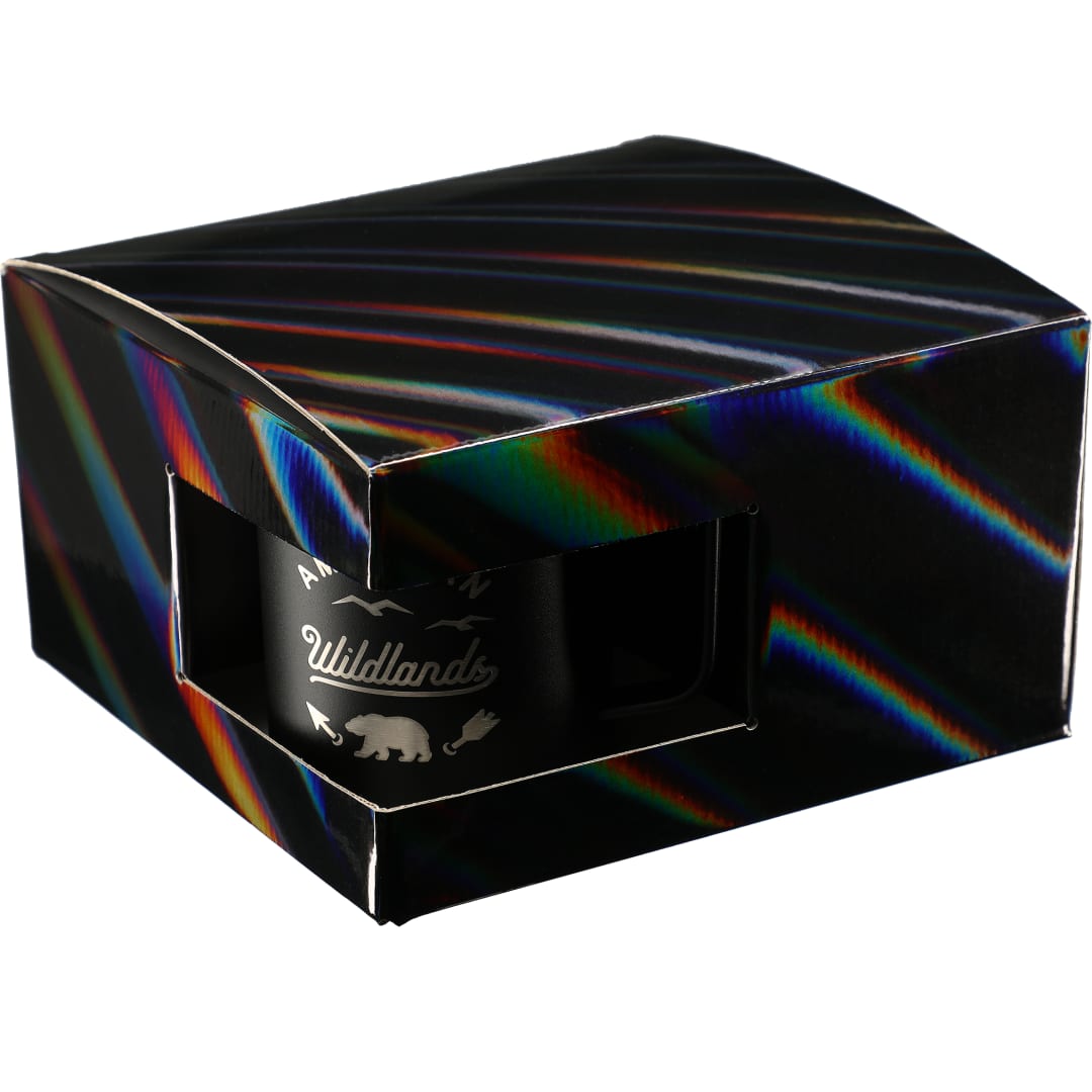 Rover Camp Mug 14oz Powder coated 4 in 1 Gift Set - 1628-62 Black