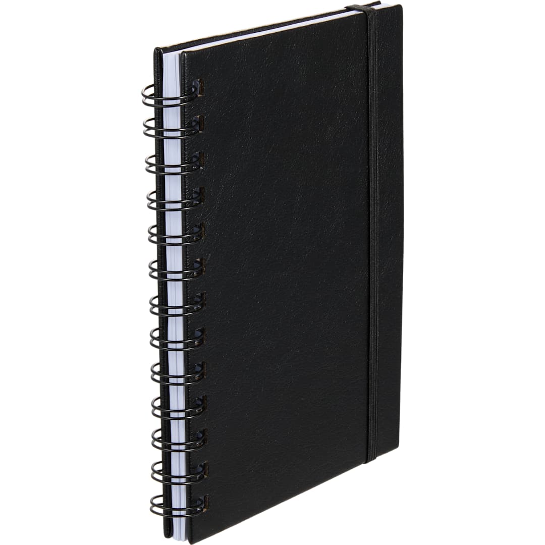 5” x 7” FSC&#174; Recycled Morano Spiral Journal - 2900-58 Black