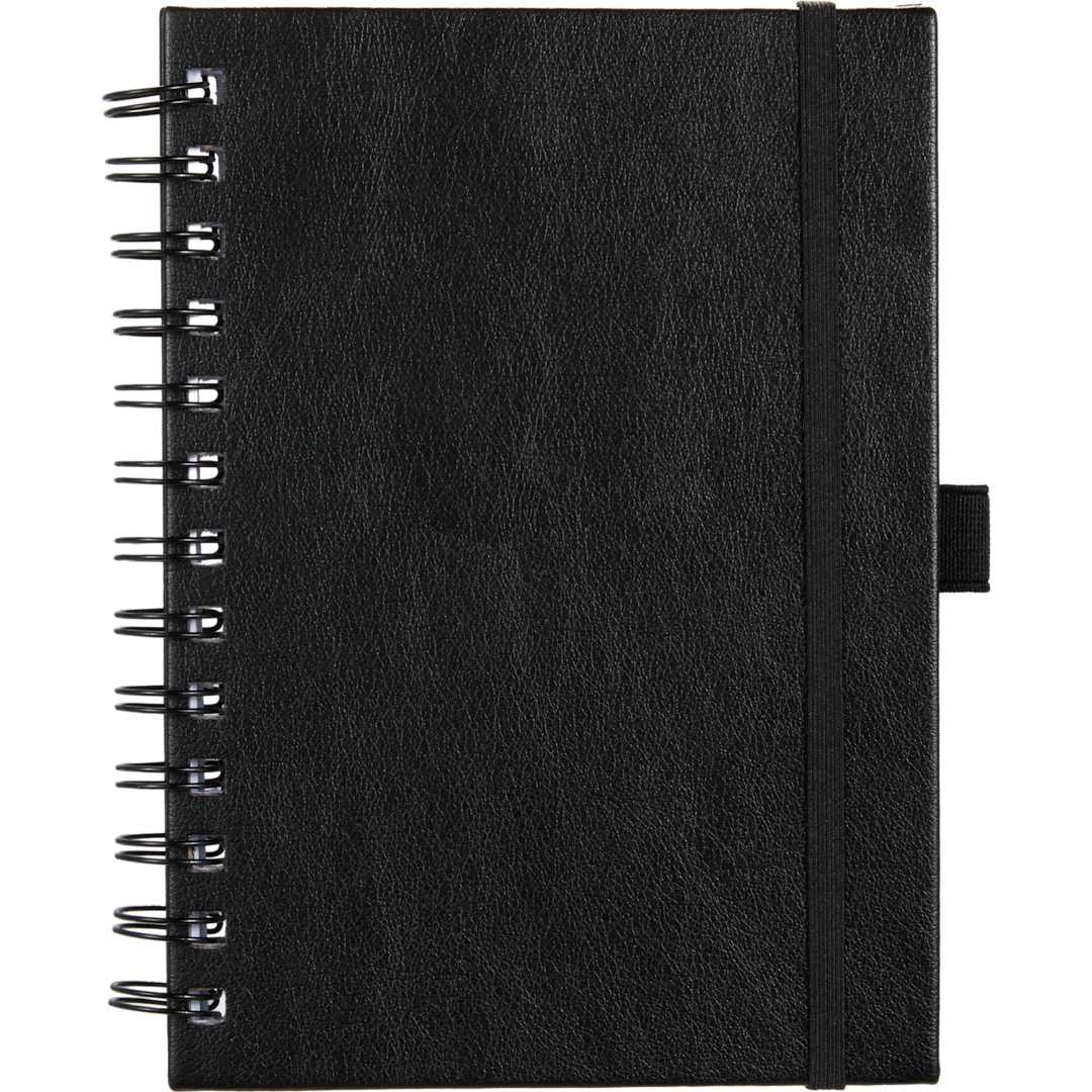 5” x 7” FSC&#174; Recycled Morano Spiral Journal - 2900-58 Black