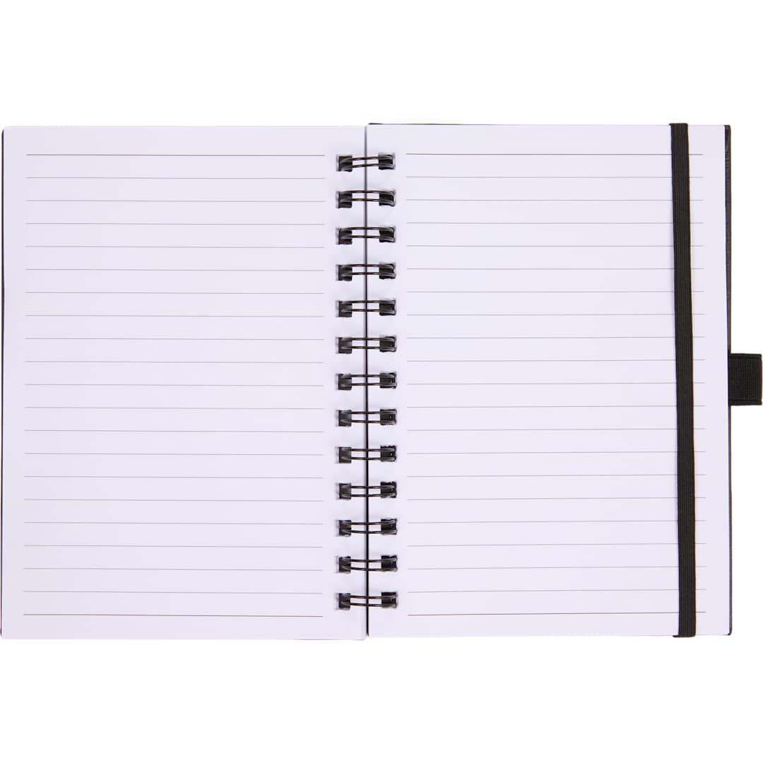 5” x 7” FSC&#174; Recycled Morano Spiral Journal - 2900-58 Black
