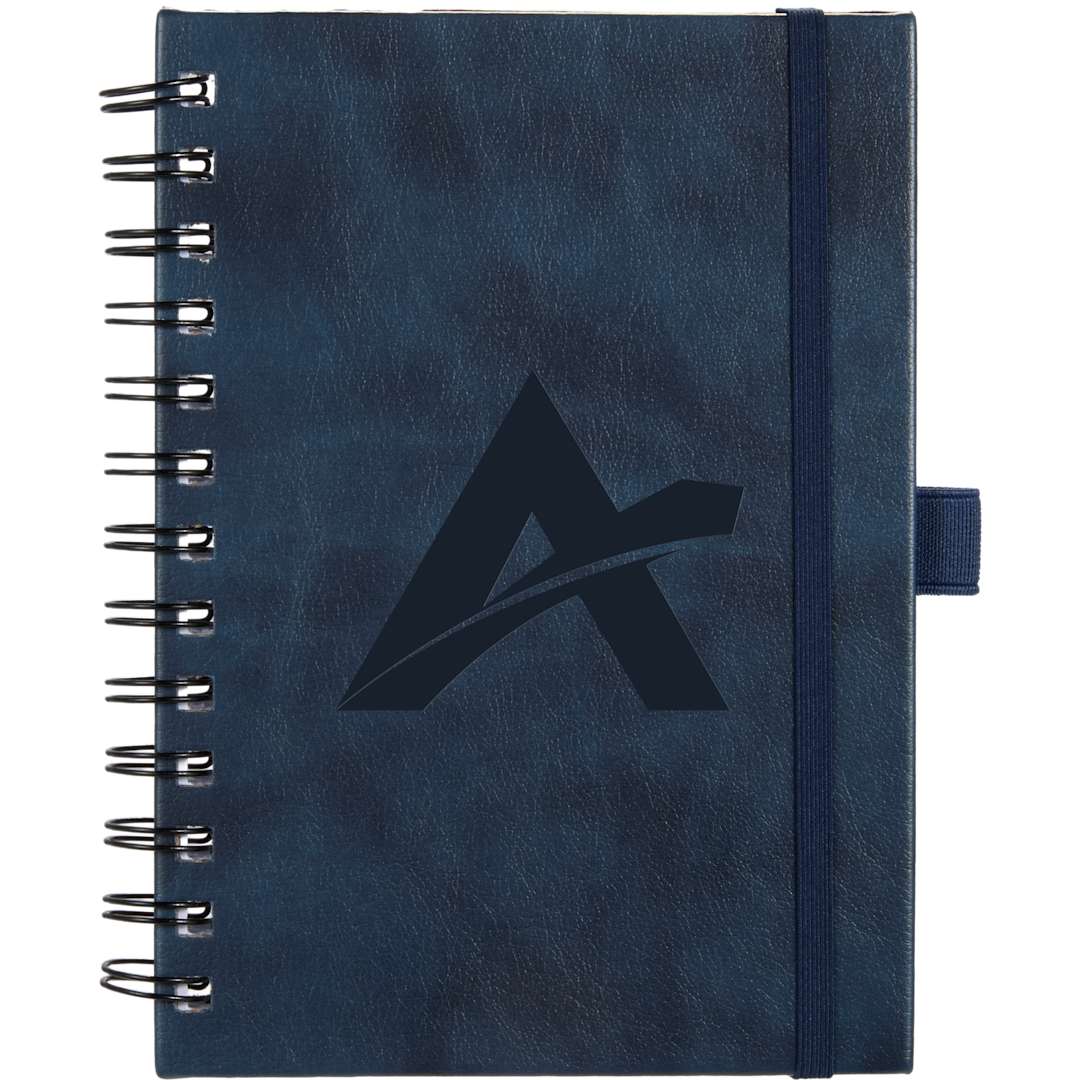 5” x 7” FSC® Recycled Morano Spiral Journal - 2900-58 Blue