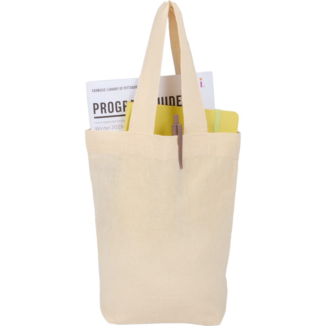 Mini 4oz Organic Cotton Tote - SM-5229 Natural
