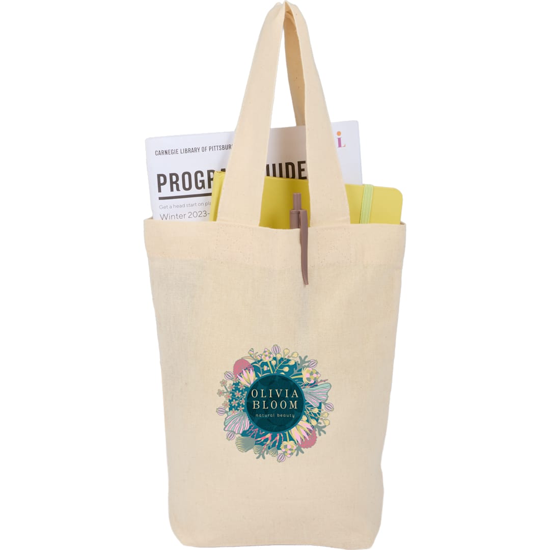 Mini 4oz Organic Cotton Tote - SM-5229 Natural