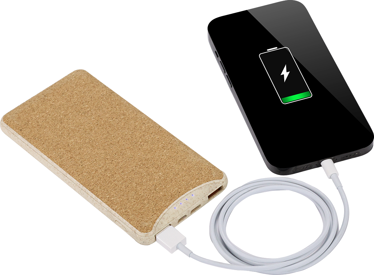 EarthTrendz 8000MAH Powerbank-EarthTrendz - EL235 Beige