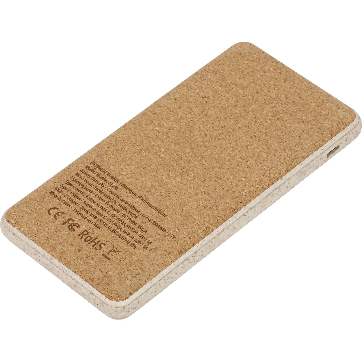 EarthTrendz 8000MAH Powerbank-EarthTrendz - EL235 Beige
