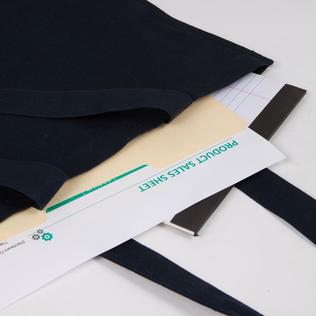 Double-Stitched 8oz Organic Cotton Tote - 7901-40 Blue