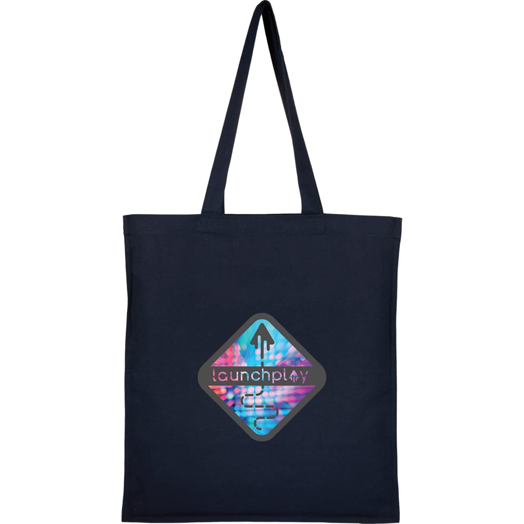 Double-Stitched 8oz Organic Cotton Tote - 7901-40 Blue