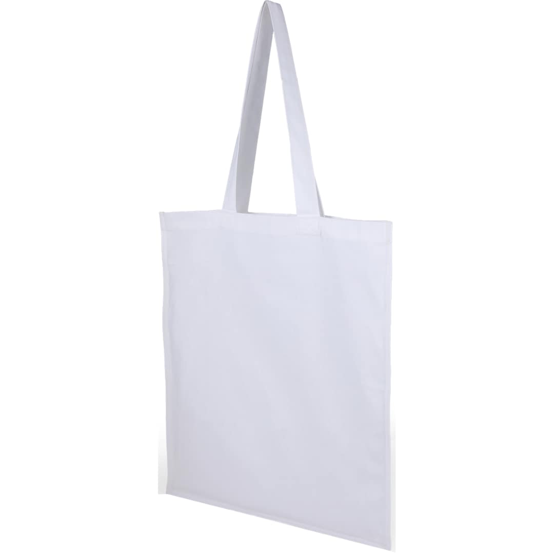 Double-Stitched 8oz Organic Cotton Tote - 7901-40 White