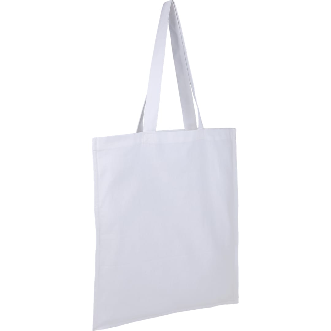 Double-Stitched 8oz Organic Cotton Tote - 7901-40 White